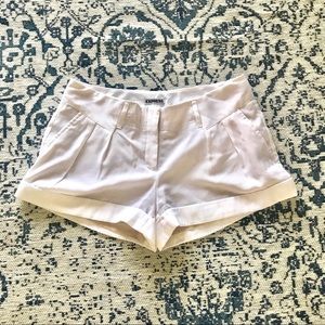 ***SOLD*** WHITE Pleated Front Pocket Shorts
